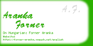 aranka forner business card